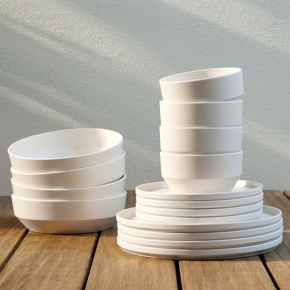 Modern Melamine Dinnerware (Set of 12) West Elm Australia